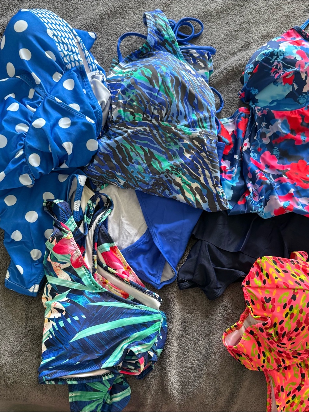 Woman’s Blue Mixed-Print Two-Piece Swimsuit Collection